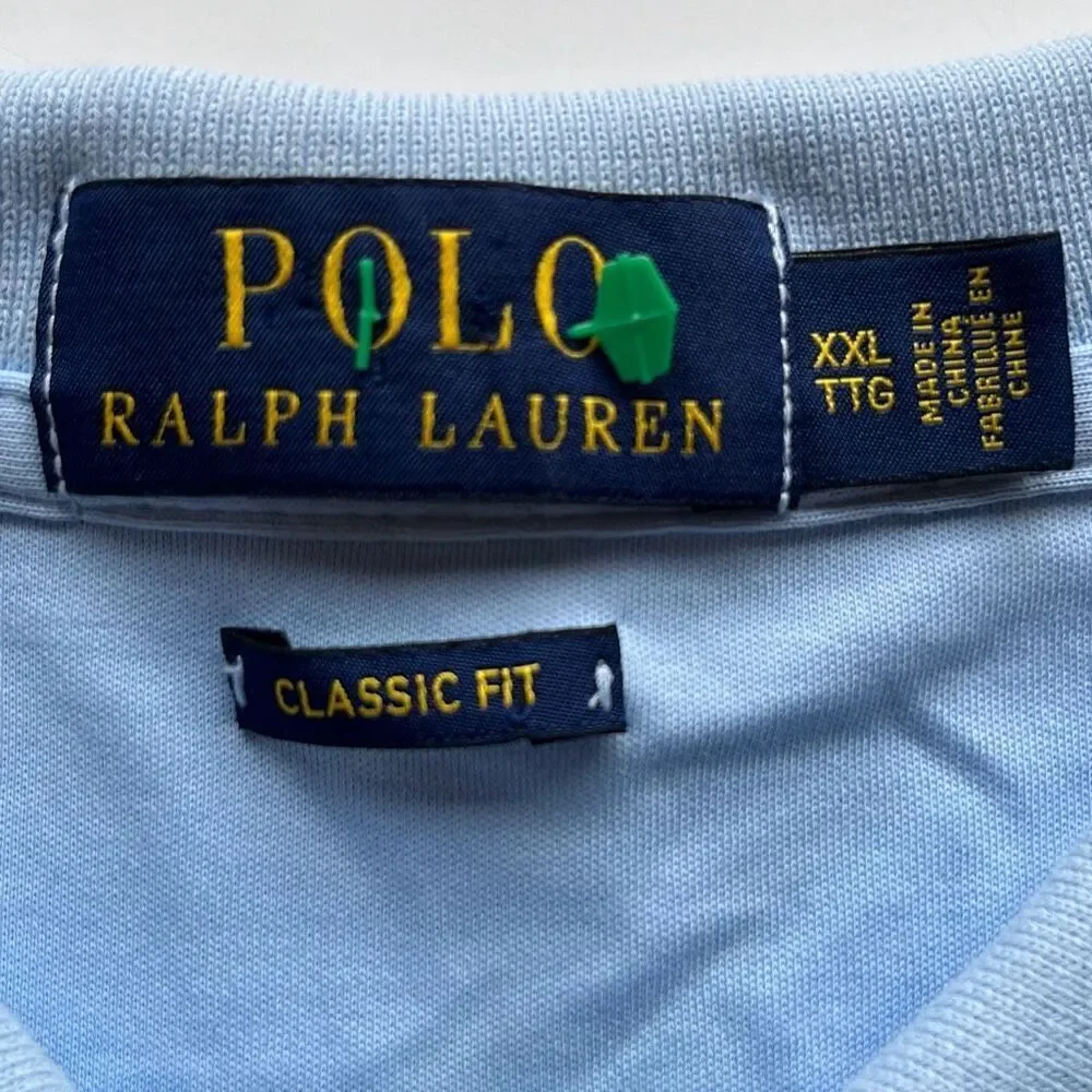 Polo Ralph Lauren Baby Blue Cotton Polo Men’s XXL